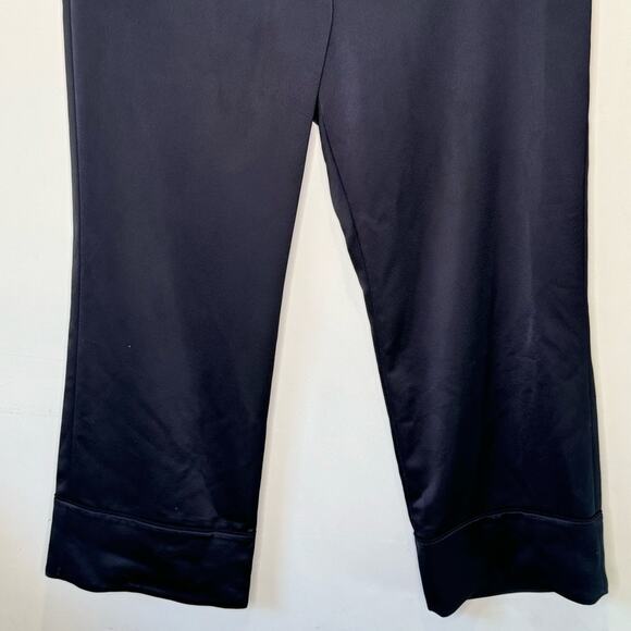 Theory Satin Classic Career Straight Leg Mid Rise Trouser Pants Mavy - Picture 4 of 14